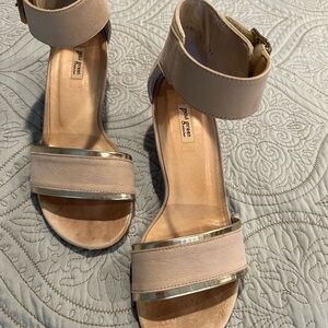 Paul Green Light Pink and Gold Women's Sandals